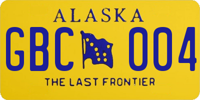 AK license plate GBC004