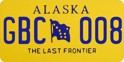 AK license plate GBC008