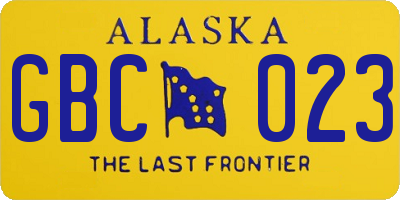 AK license plate GBC023