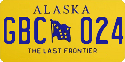 AK license plate GBC024