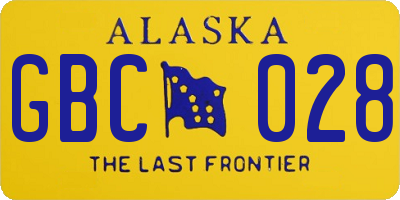 AK license plate GBC028
