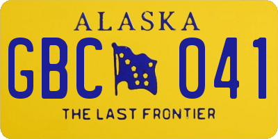 AK license plate GBC041