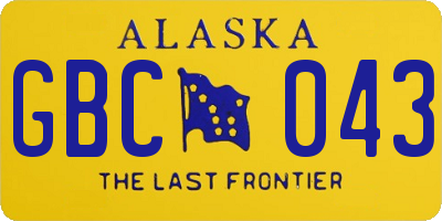AK license plate GBC043