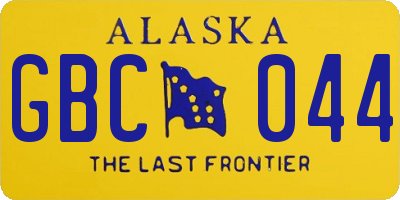AK license plate GBC044