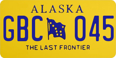 AK license plate GBC045