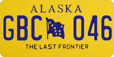 AK license plate GBC046