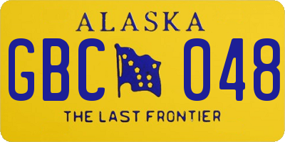 AK license plate GBC048