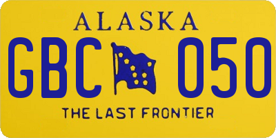 AK license plate GBC050
