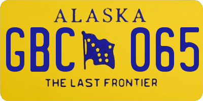 AK license plate GBC065