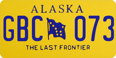AK license plate GBC073