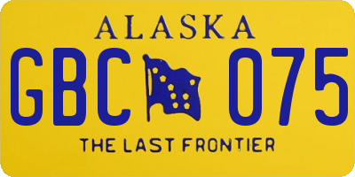 AK license plate GBC075