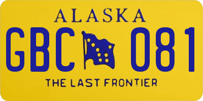 AK license plate GBC081