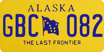 AK license plate GBC082