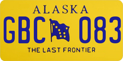 AK license plate GBC083