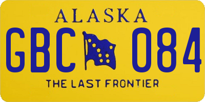 AK license plate GBC084