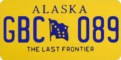 AK license plate GBC089