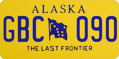 AK license plate GBC090