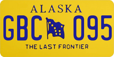 AK license plate GBC095