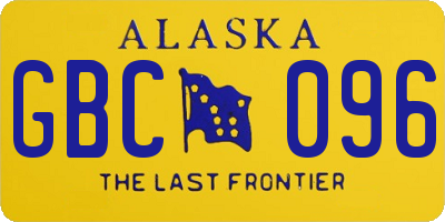 AK license plate GBC096