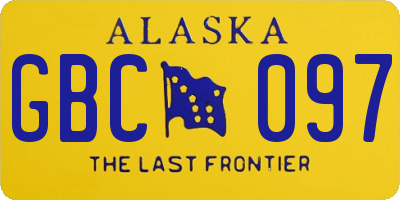 AK license plate GBC097