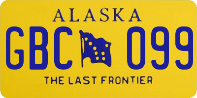 AK license plate GBC099