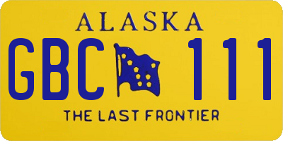 AK license plate GBC111