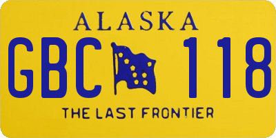 AK license plate GBC118