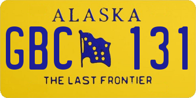 AK license plate GBC131