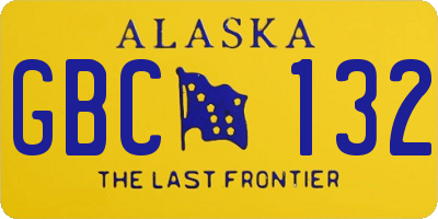 AK license plate GBC132