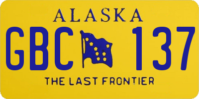 AK license plate GBC137