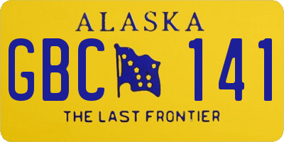 AK license plate GBC141