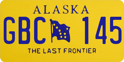 AK license plate GBC145