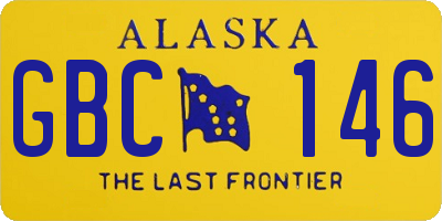AK license plate GBC146