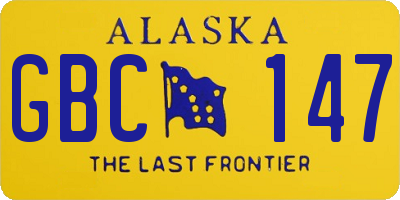AK license plate GBC147