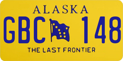 AK license plate GBC148