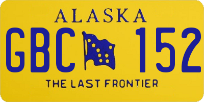 AK license plate GBC152