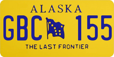 AK license plate GBC155