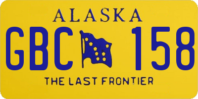 AK license plate GBC158