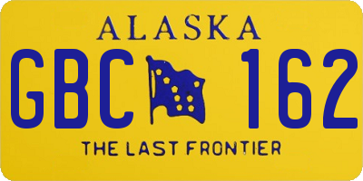 AK license plate GBC162
