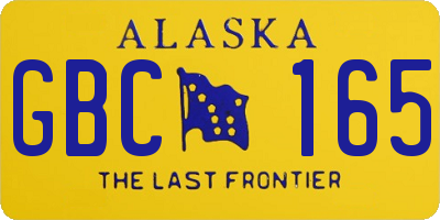 AK license plate GBC165