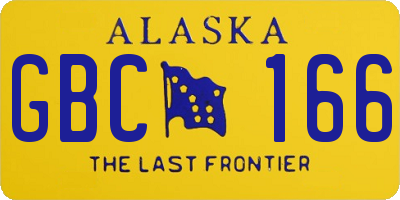 AK license plate GBC166