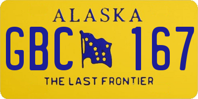 AK license plate GBC167