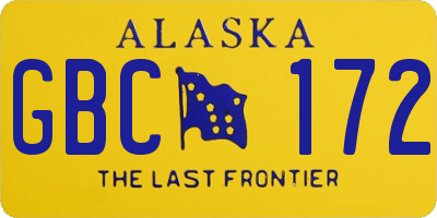 AK license plate GBC172