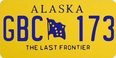 AK license plate GBC173