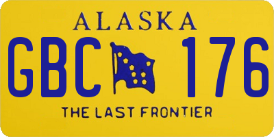 AK license plate GBC176