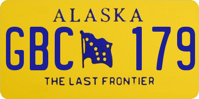 AK license plate GBC179
