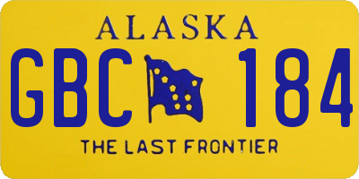 AK license plate GBC184