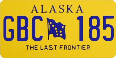 AK license plate GBC185