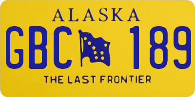 AK license plate GBC189