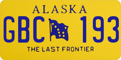AK license plate GBC193